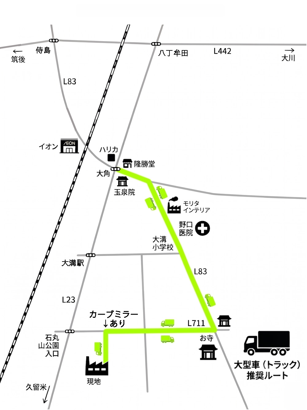 大型車の通行推奨ルート